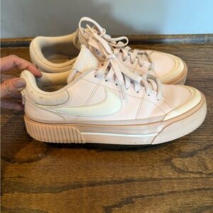 Nike court legacy sneakers size 9.5 light pink